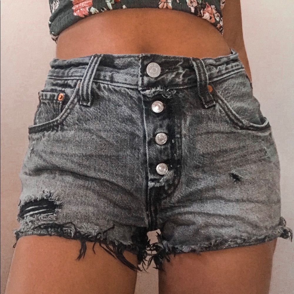 Grey/Black Levi Shorts